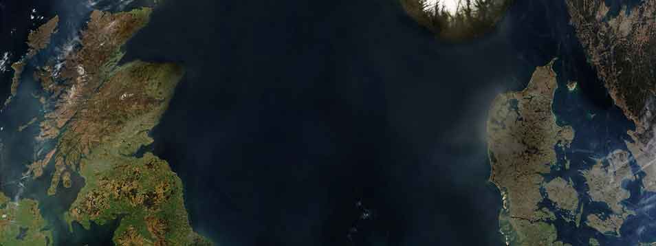 Satellitenbild der Nordsee